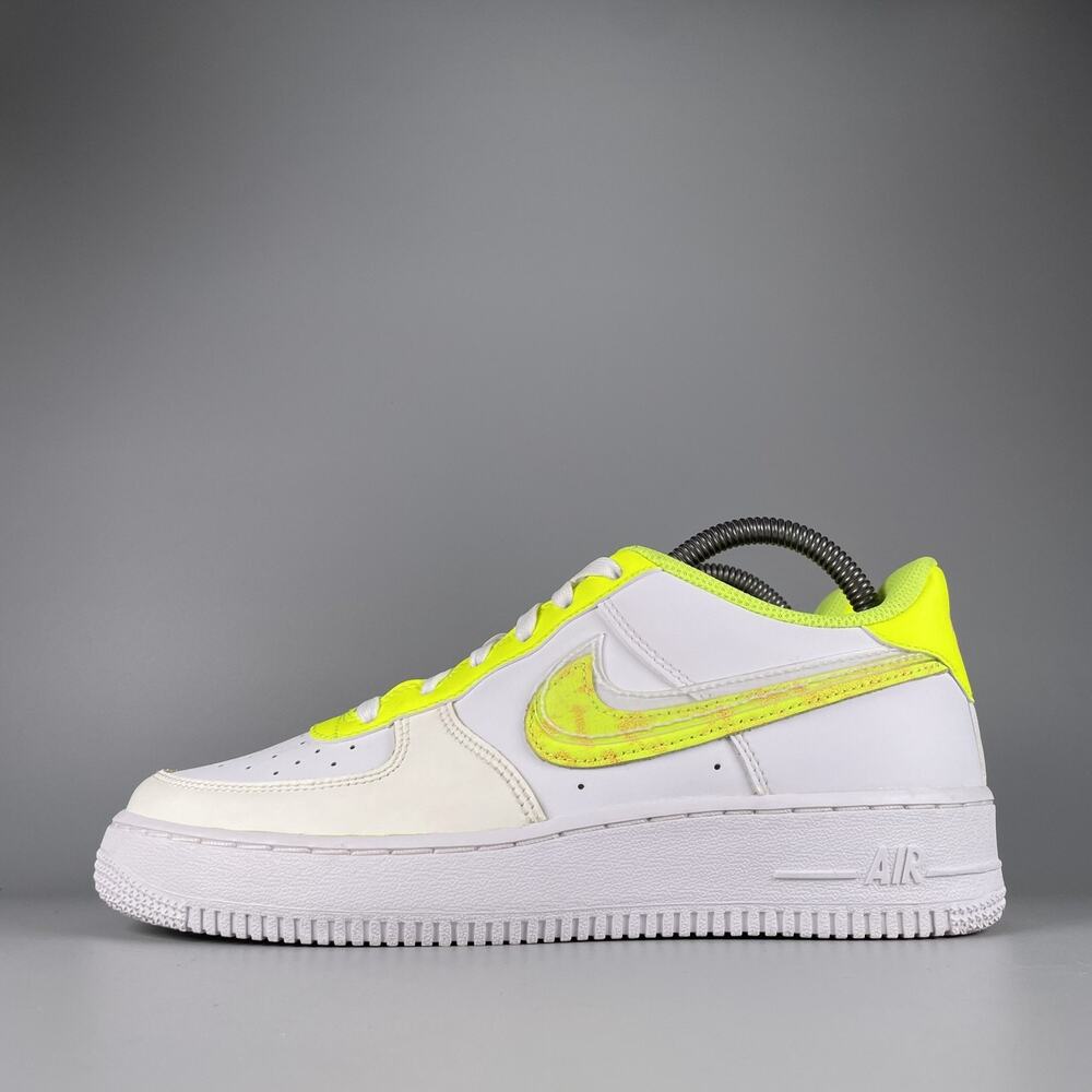 Size 6.5Y Women's 8 Nike Air Force 1 LV8 White/Volt Unisex Sneakers Casual Shoes